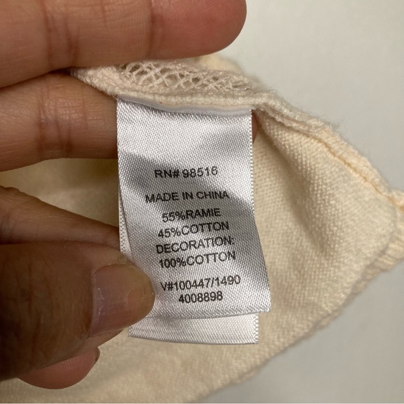 Coldwater Creek Crochet Vines Cardigan Ivy Color Size Large 14-16 NWT - Picture 9 of 11